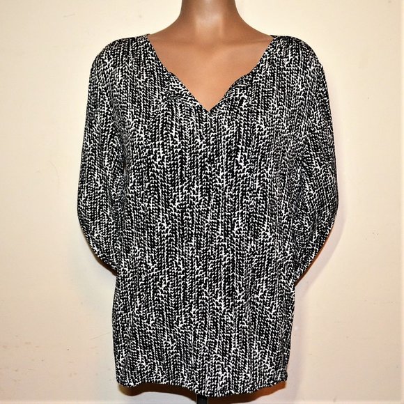 Anne Taylor Black Label Rayon Blouse Sz Small - Picture 1 of 4
